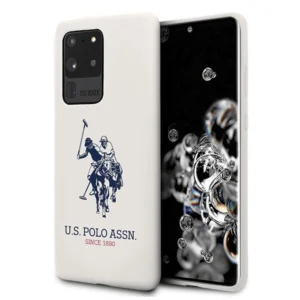 US Polo Silicone Collection Case for Samsung Galaxy S20 Ultra - Whiteeng