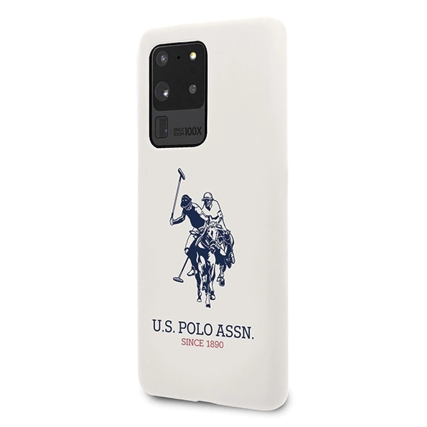 US Polo Silicone Collection Case for Samsung Galaxy S20 Ultra - Whiteeng