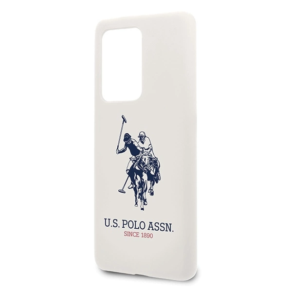 US Polo Silicone Collection Case for Samsung Galaxy S20 Ultra - Whiteeng