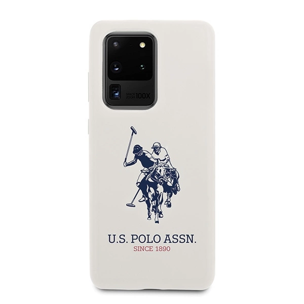 US Polo Silicone Collection Case for Samsung Galaxy S20 Ultra - Whiteeng