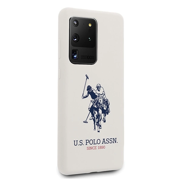 US Polo Silicone Collection Case for Samsung Galaxy S20 Ultra - Whiteeng
