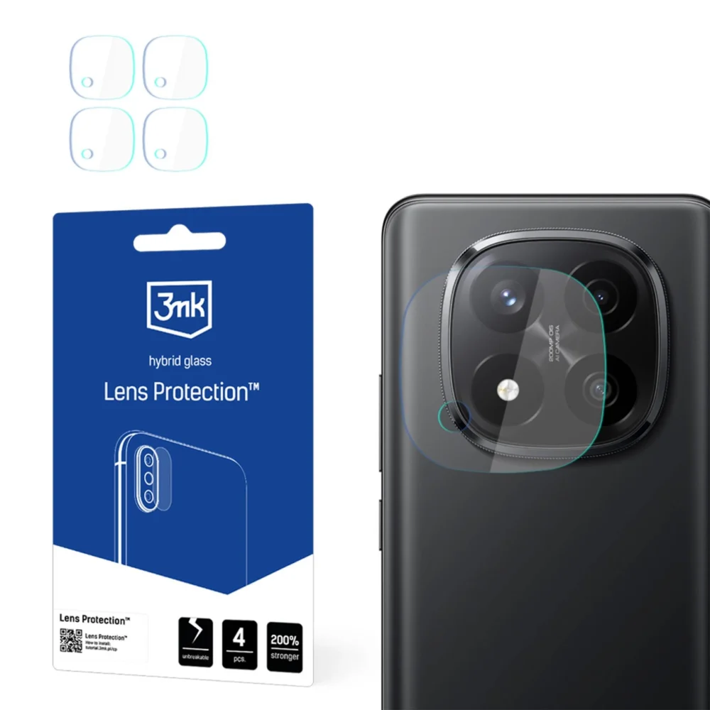 Hybrid Glass for Camera Lens 3mk Lens Protection for Xiaomi Redmi Note 14 Pro+eng