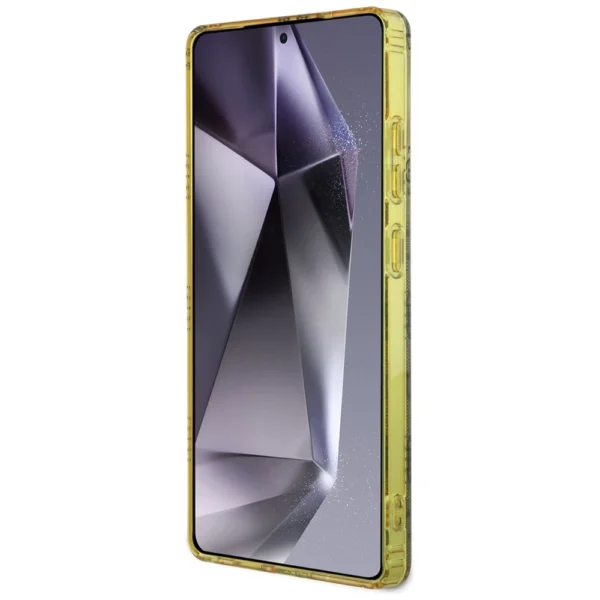 Guess 4G Background Gold Electroplated Peony Pattern MagSafe Case for Samsung Galaxy S25 Ultra Browneng