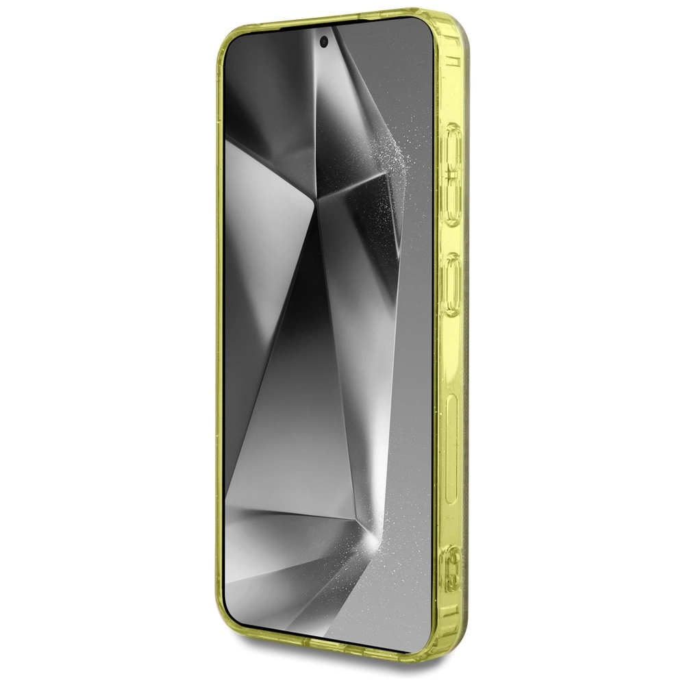 Guess 4G Glitter Triangle Buttons MagSafe Case for Samsung Galaxy S25 Browneng