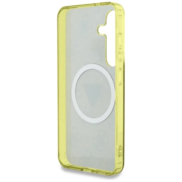 Guess 4G Glitter Triangle Buttons MagSafe Case for Samsung Galaxy S25 Browneng