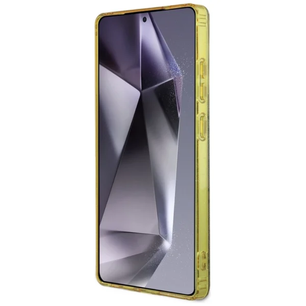 Guess 4G Glitter Triangle Buttons MagSafe Case for Samsung Galaxy S25 Ultra Browneng