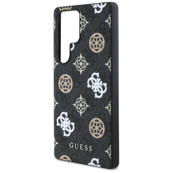 Guess 4G Printed Colored Peony Pattern MagSafe Case for Samsung Galaxy S25 Ultra Blackeng