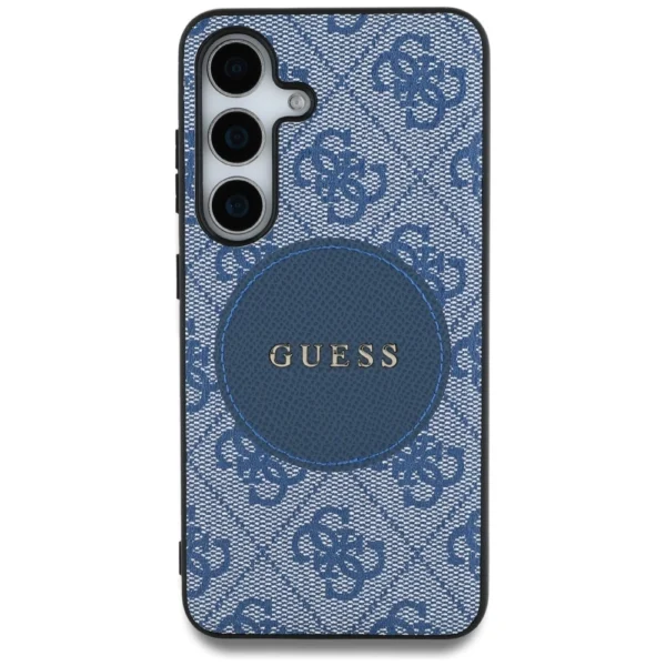 Guess 4G Round Patch Classic Logo MagSafe case for Samsung Galaxy S25 blueeng