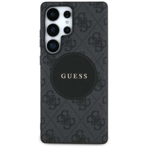 Guess 4G Round Patch Classic Logo MagSafe case for Samsung Galaxy S25 Ultra blackeng