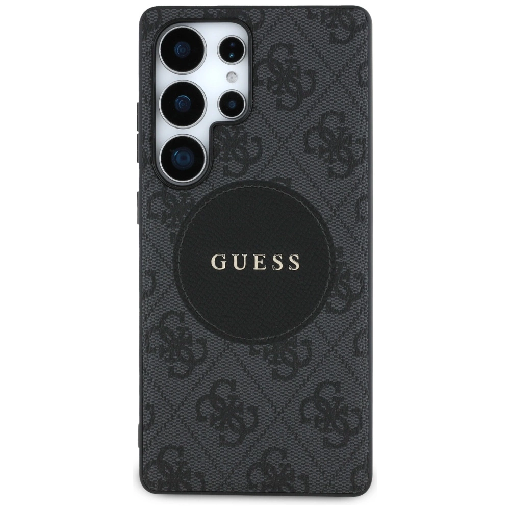 Guess 4G Round Patch Classic Logo MagSafe case for Samsung Galaxy S25 Ultra blackeng