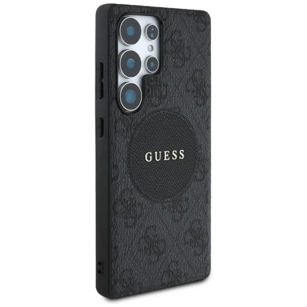 Guess 4G Round Patch Classic Logo MagSafe case for Samsung Galaxy S25 Ultra blackeng
