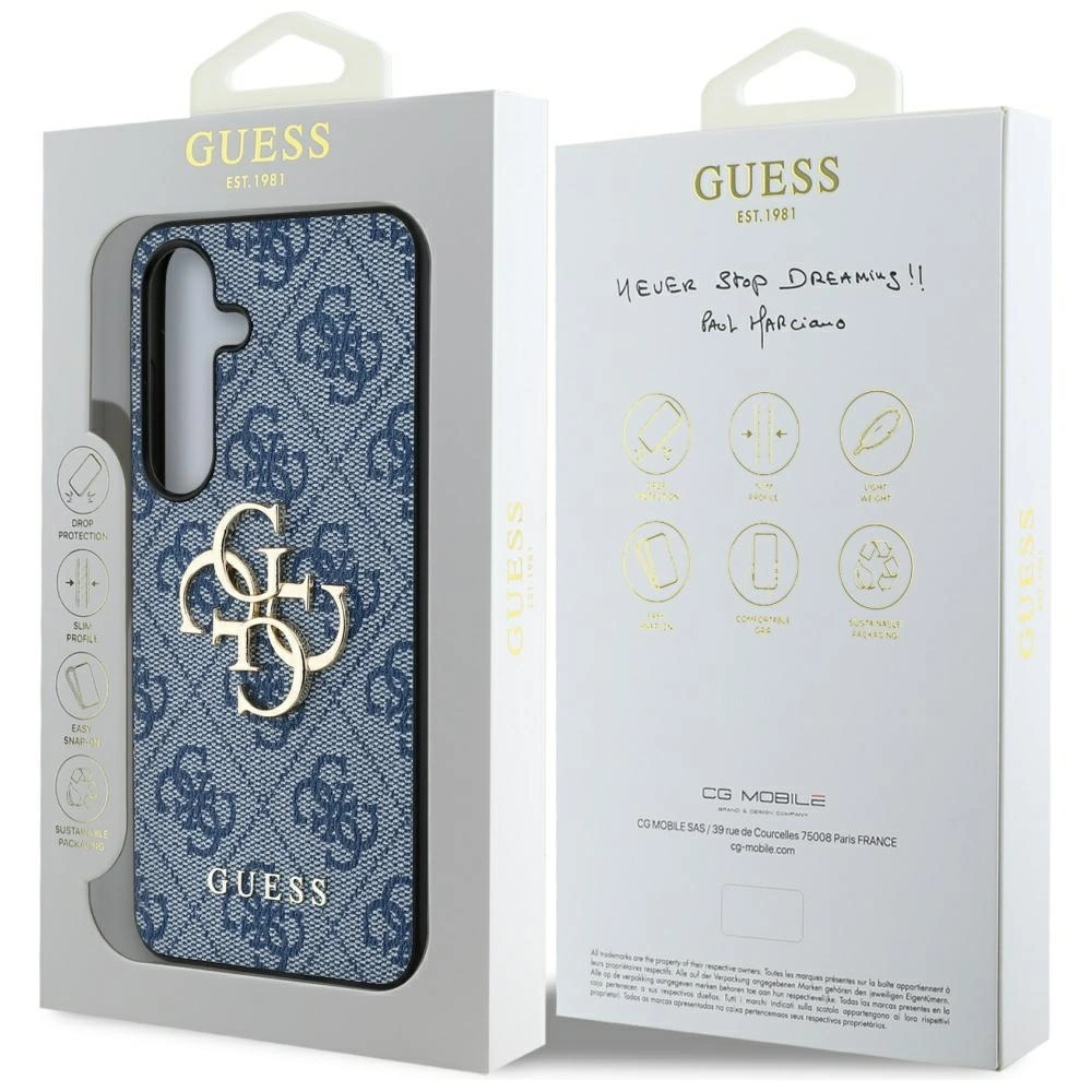 Guess Big 4G Logo Classic Logo case for Samsung Galaxy S25 blueeng