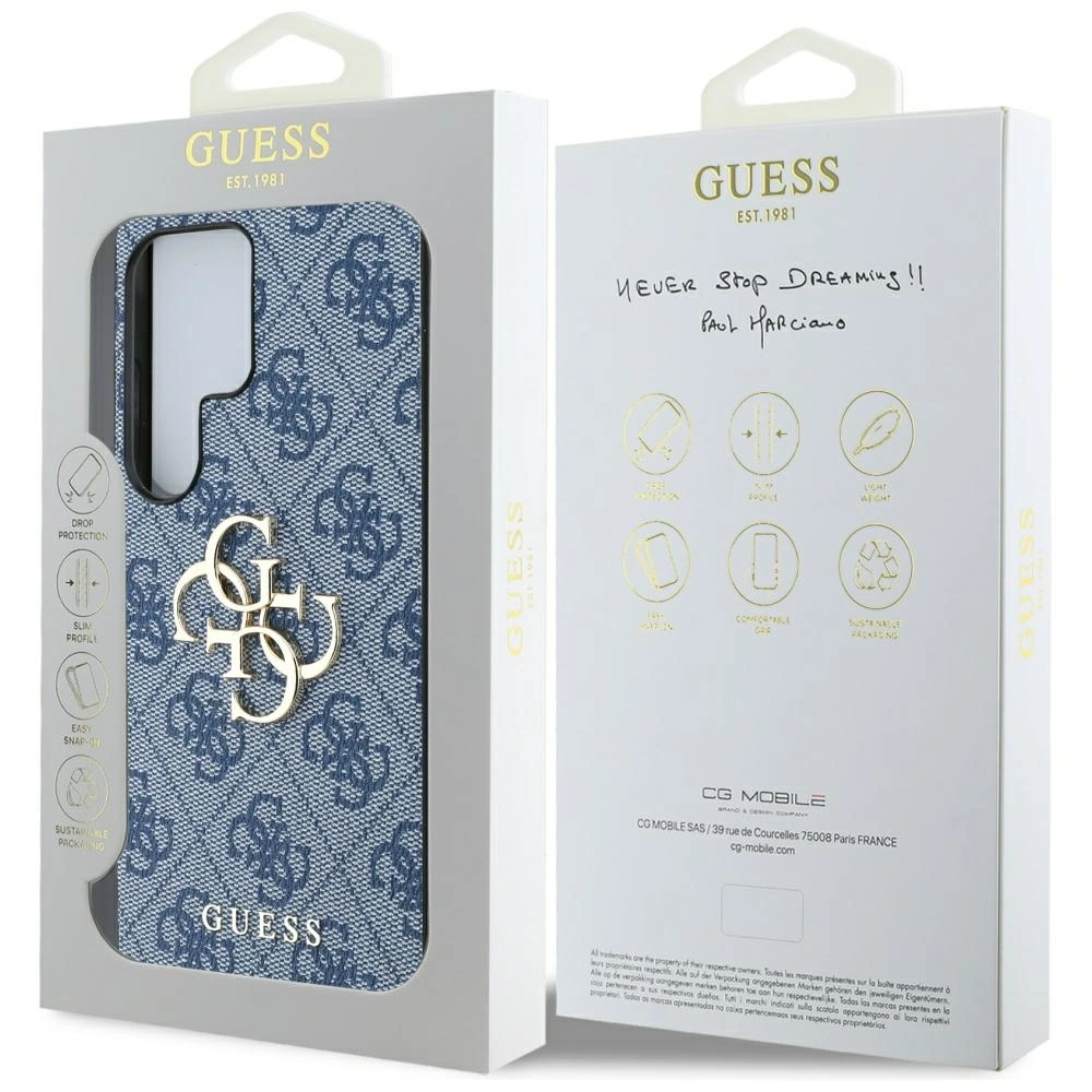 Guess Big 4G Logo Classic Logo case for Samsung Galaxy S25 Ultra blueeng
