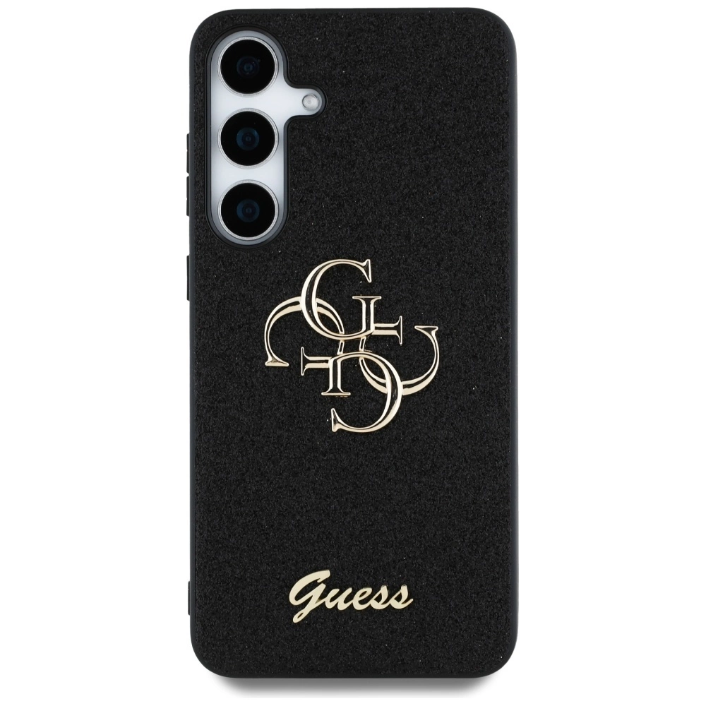 Guess Fixed Glitter Big 4G Metal Logo case for Samsung Galaxy S25 Plus blackeng