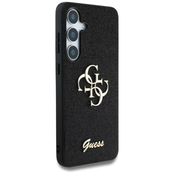 Guess Fixed Glitter Big 4G Metal Logo case for Samsung Galaxy S25 Plus blackeng