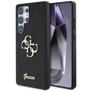Guess Fixed Glitter Big 4G Metal Logo case for Samsung Galaxy S25 Ultra blackeng
