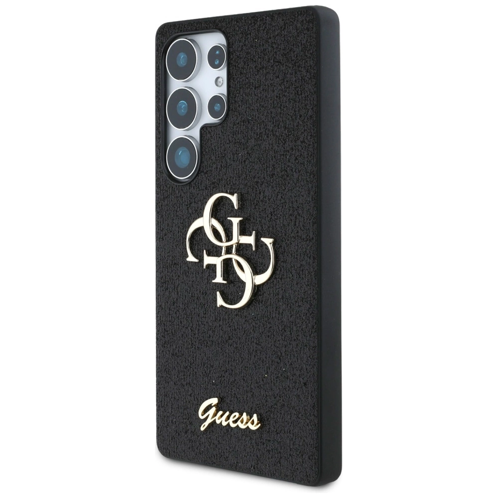 Guess Fixed Glitter Big 4G Metal Logo case for Samsung Galaxy S25 Ultra blackeng