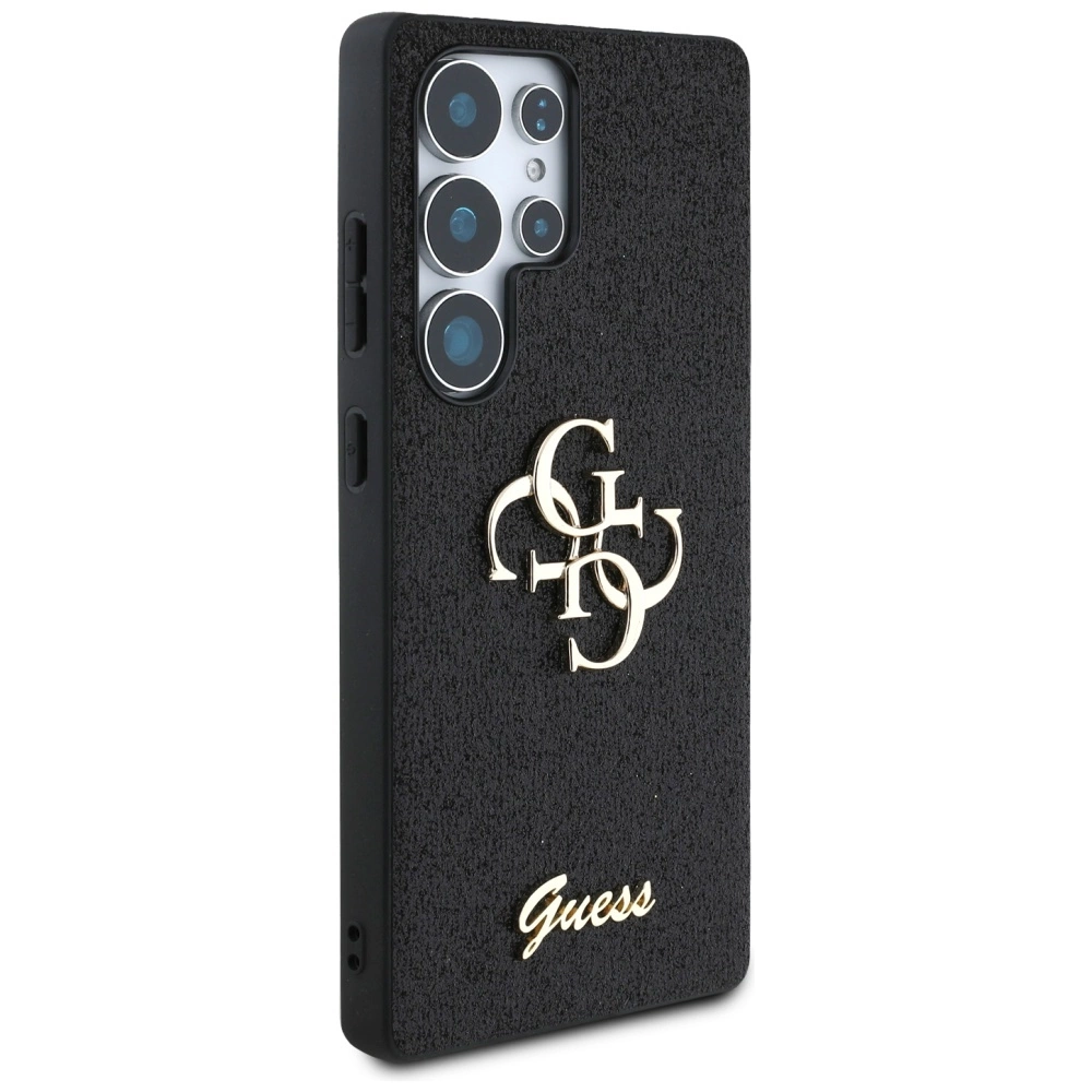 Guess Fixed Glitter Big 4G Metal Logo case for Samsung Galaxy S25 Ultra blackeng