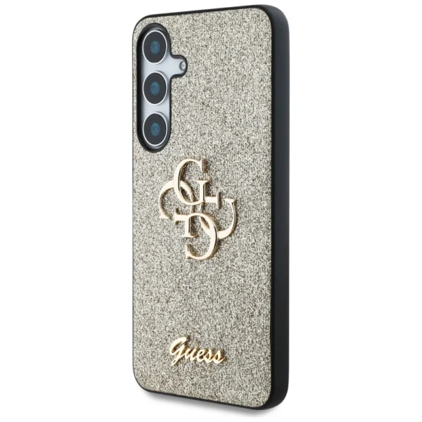 Guess Fixed Glitter Big 4G Metal Logo case for Samsung Galaxy S25 goldeng