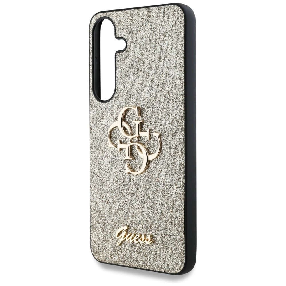 Guess Fixed Glitter Big 4G Metal Logo case for Samsung Galaxy S25 goldeng