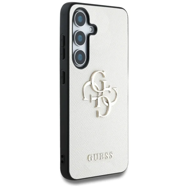 Guess Grained Big 4G Logo Small Classic Logo case for Samsung Galaxy S25 beigeeng