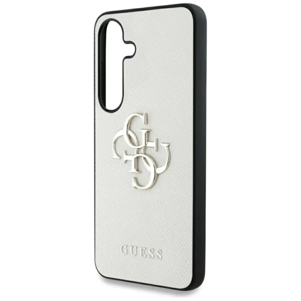 Guess Grained Big 4G Logo Small Classic Logo case for Samsung Galaxy S25 beigeeng