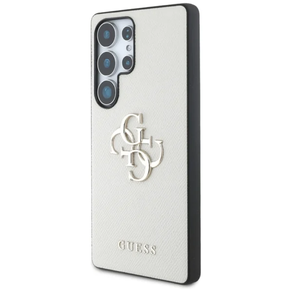 Guess Grained Big 4G Logo Small Classic Logo Case for Samsung Galaxy S25 Ultra beigeeng