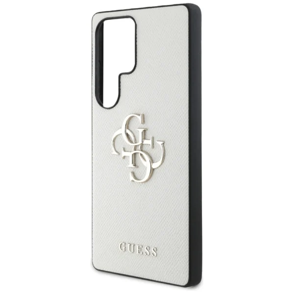 Guess Grained Big 4G Logo Small Classic Logo Case for Samsung Galaxy S25 Ultra beigeeng