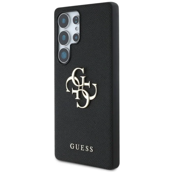 Guess Grained Big 4G Logo Small Classic Logo case for Samsung Galaxy S25 Ultra blackeng