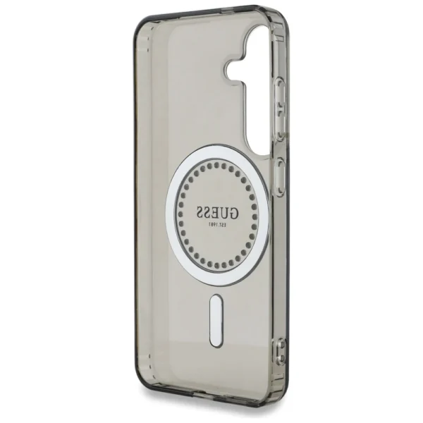 Guess Rhinestones Printed Classic Logo MagSafe Samsung Galaxy S25 case blackeng