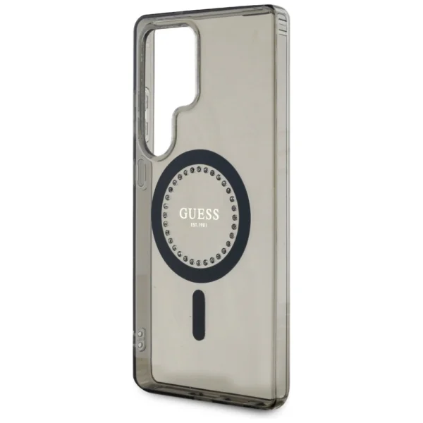 Guess Rhinestones Printed Classic Logo MagSafe Samsung Galaxy S25 Ultra case blackeng