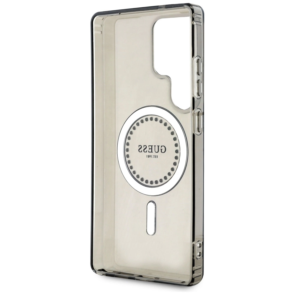 Guess Rhinestones Printed Classic Logo MagSafe Samsung Galaxy S25 Ultra case blackeng