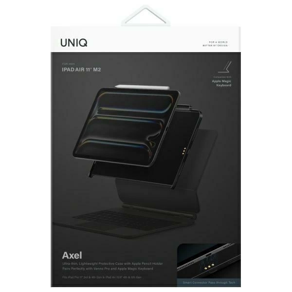 Uniq Axel case iPad Air 11" M2 / iPad Air 10.9" (2022/2020) / iPad Pro 11" (2022/2021) black/black ebonyeng