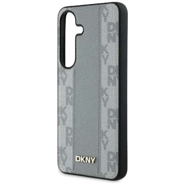 DKNY Leather Checkered Pattern MagSafe case for Samsung Galaxy S25 taupeeng