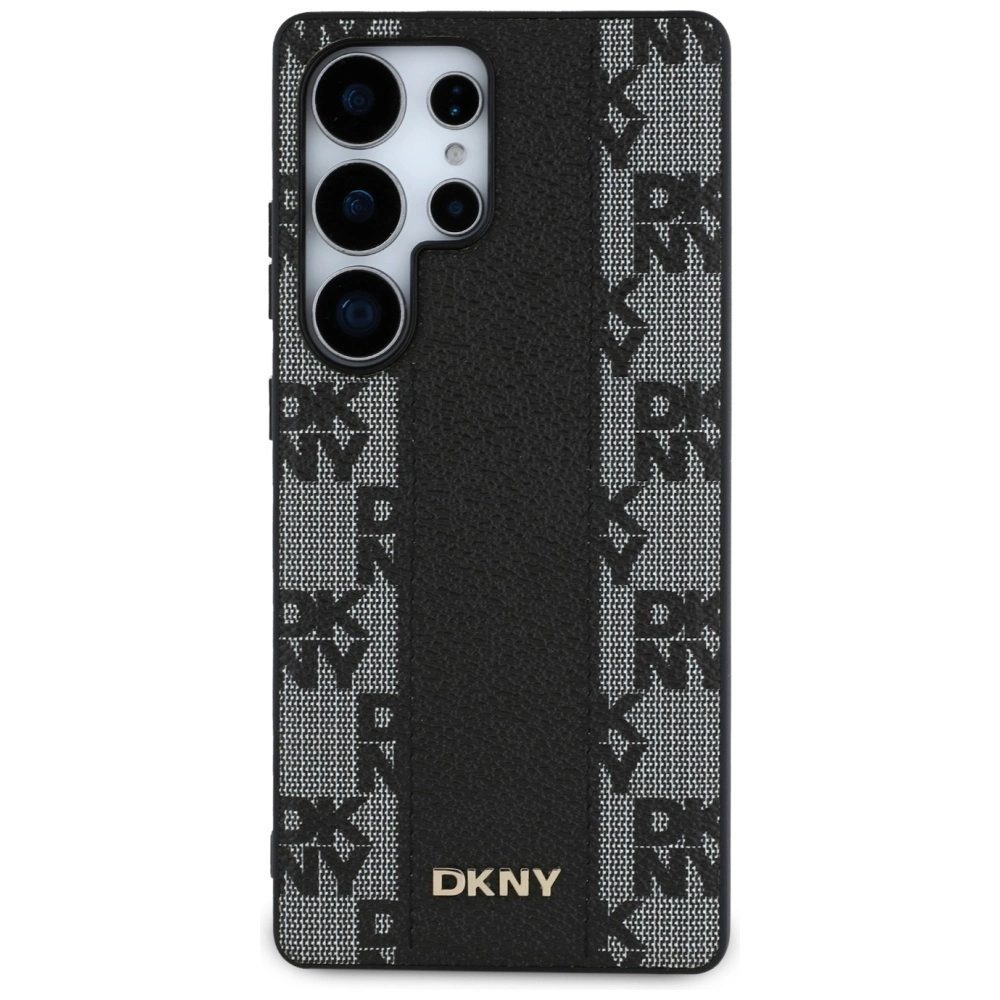 DKNY Leather Checkered Pattern MagSafe Case for Samsung Galaxy S25 Ultra Blackeng