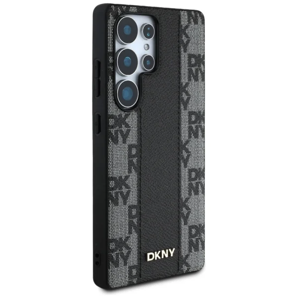 DKNY Leather Checkered Pattern MagSafe Case for Samsung Galaxy S25 Ultra Blackeng