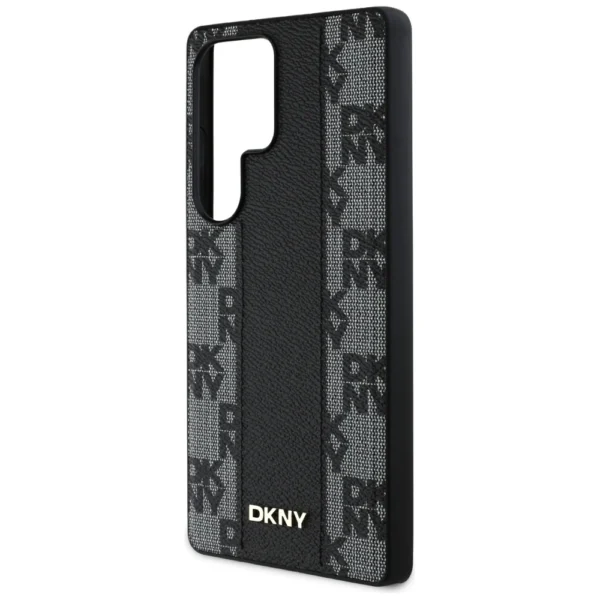 DKNY Leather Checkered Pattern MagSafe Case for Samsung Galaxy S25 Ultra Blackeng