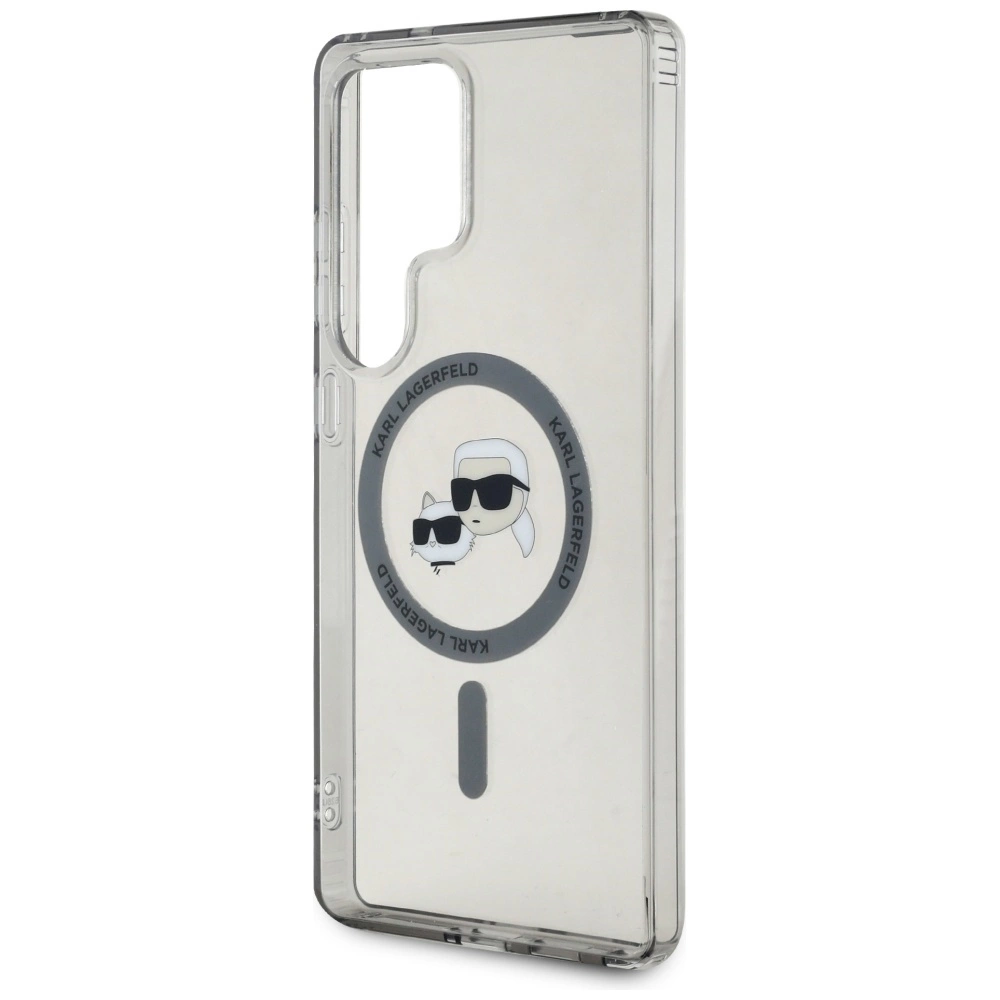 Karl Lagerfeld Button Karl & Choupette Heads Printed Logo MagSafe Samsung Galaxy S25 Ultra case blackeng