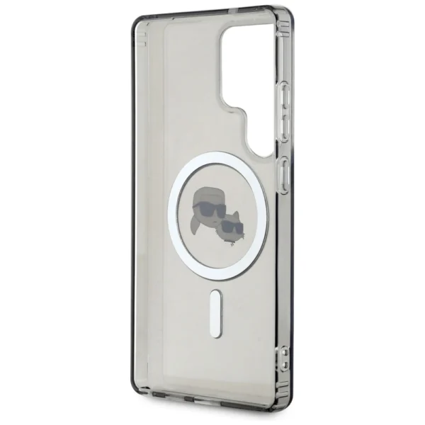 Karl Lagerfeld Button Karl & Choupette Heads Printed Logo MagSafe Samsung Galaxy S25 Ultra case blackeng