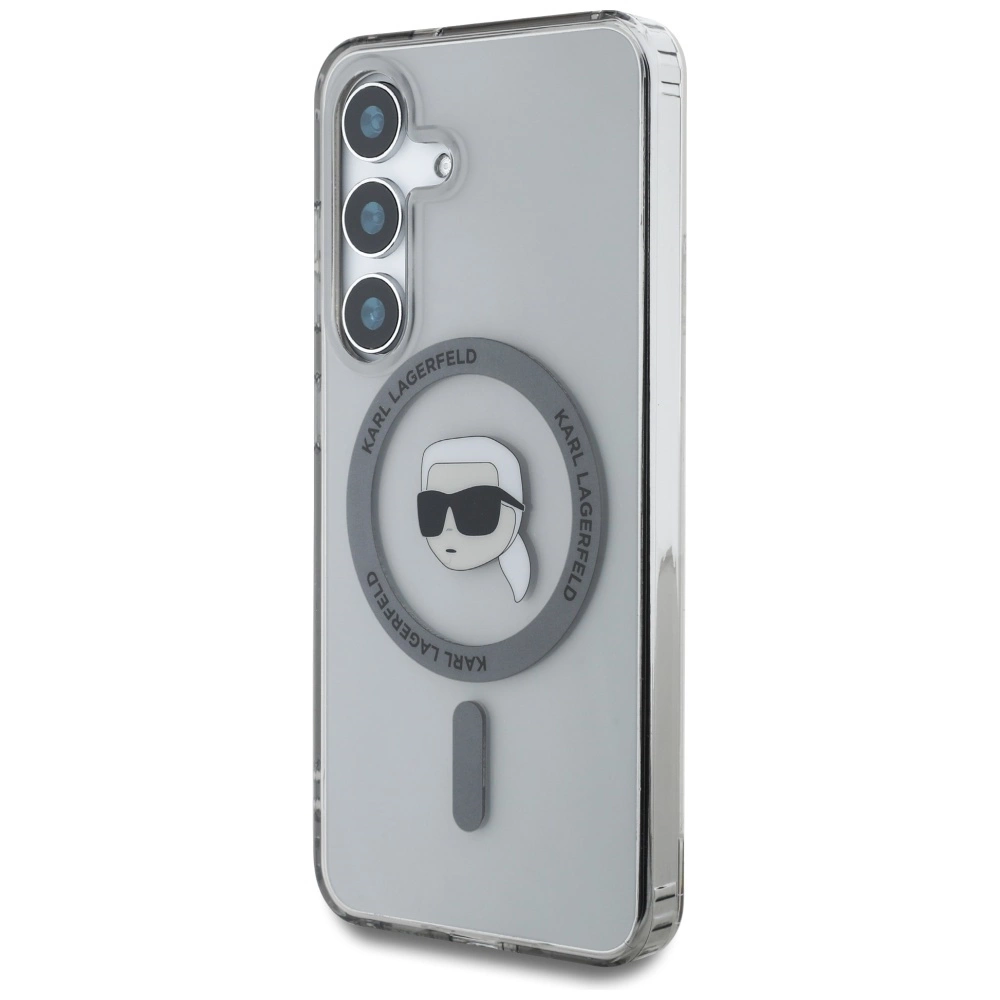 Case Karl Lagerfeld Button Karl Head Printed Logo MagSafe Samsung Galaxy S25 blackeng