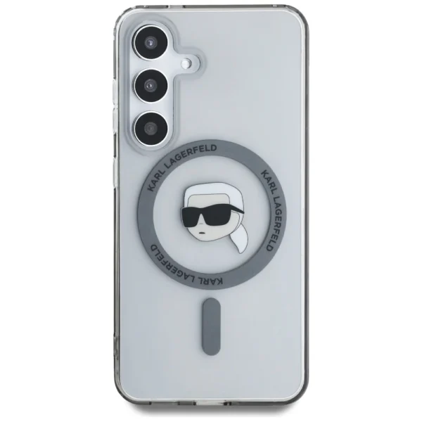 Case Karl Lagerfeld Button Karl Head Printed Logo MagSafe Samsung Galaxy S25 blackeng