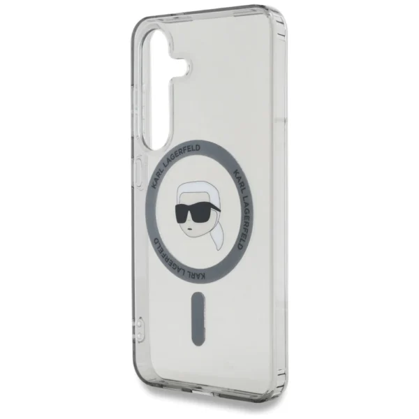 Case Karl Lagerfeld Button Karl Head Printed Logo MagSafe Samsung Galaxy S25 blackeng