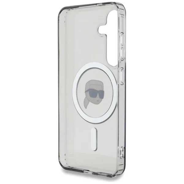Case Karl Lagerfeld Button Karl Head Printed Logo MagSafe Samsung Galaxy S25 blackeng