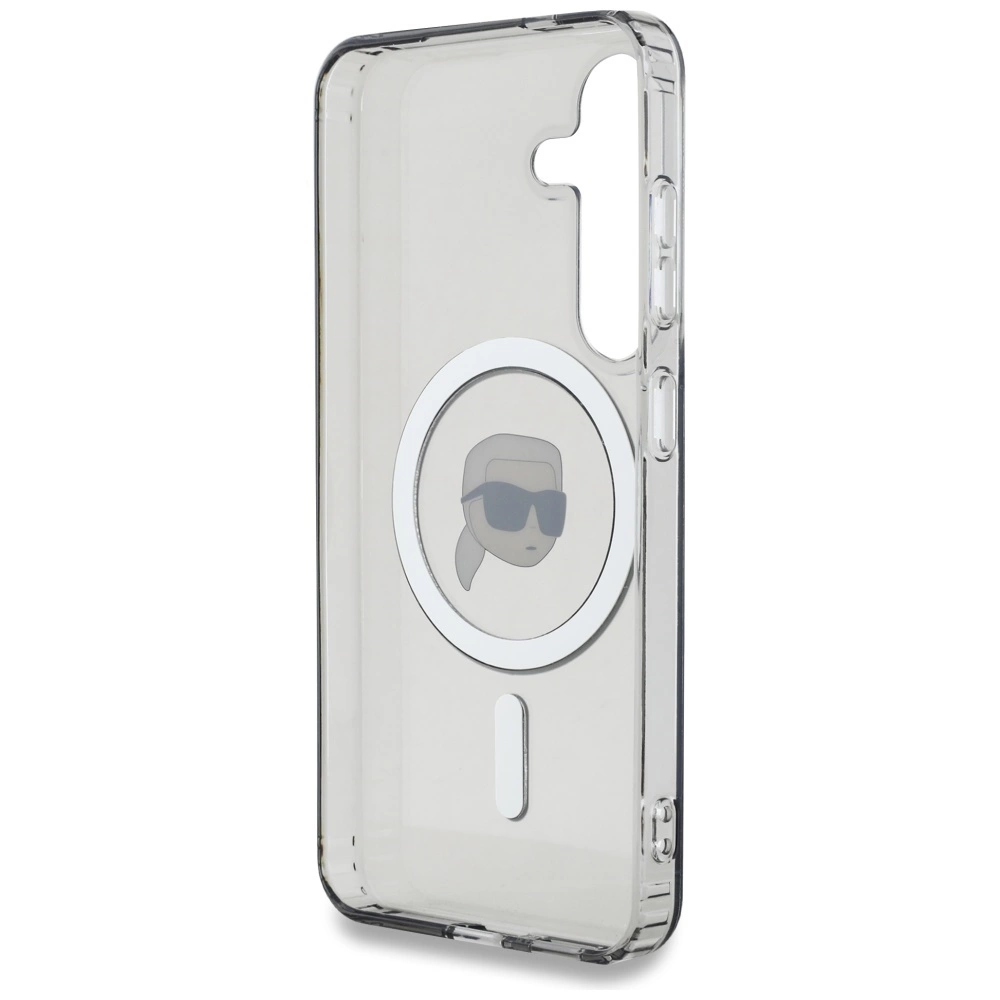 Case Karl Lagerfeld Button Karl Head Printed Logo MagSafe Samsung Galaxy S25 blackeng