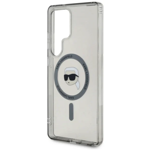 Case Karl Lagerfeld Button Karl Head Printed Logo MagSafe Samsung Galaxy S25 Ultra blackeng