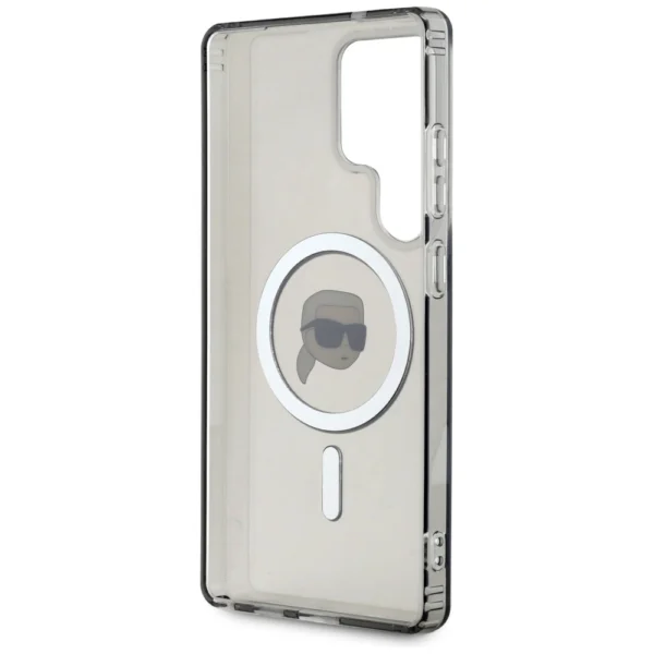 Case Karl Lagerfeld Button Karl Head Printed Logo MagSafe Samsung Galaxy S25 Ultra blackeng