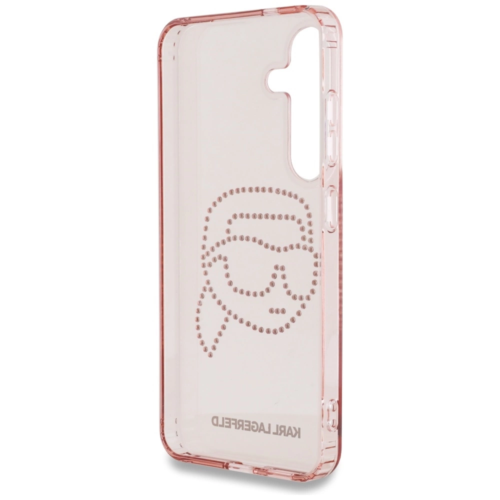 Karl Lagerfeld Rhinestones K. Head Logo Samsung Galaxy S25 Case Pinkeng