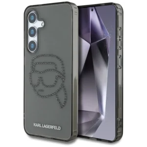 Case Karl Lagerfeld Rhinestones Karl Head Logo Samsung Galaxy S25 blackeng