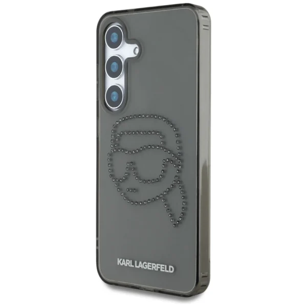 Case Karl Lagerfeld Rhinestones Karl Head Logo Samsung Galaxy S25 blackeng