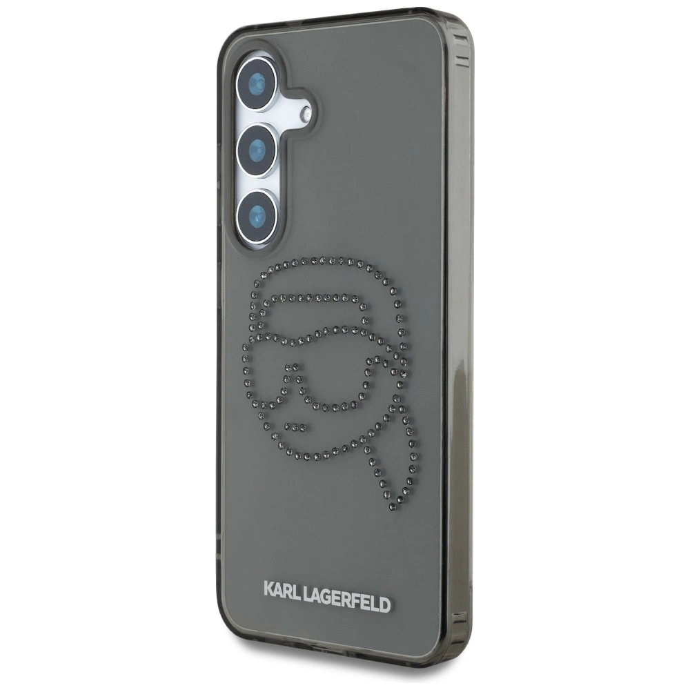 Case Karl Lagerfeld Rhinestones Karl Head Logo Samsung Galaxy S25 blackeng